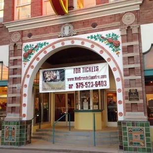 the entrance to the theatre