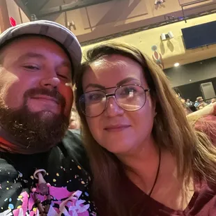 Me and my lady waiting for the show to start.