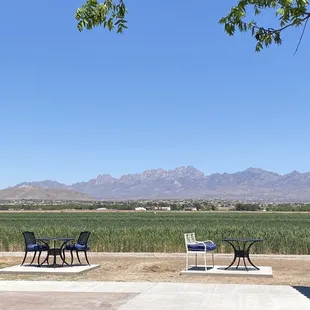The view of the Organ Mountains from the patio...