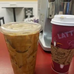 Ice caramel white mocha. Hot raspberry white mocha