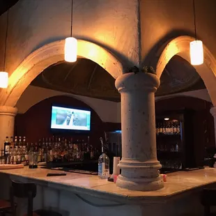 Elegant bar look up behind counter really pretty