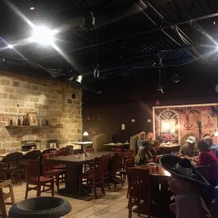 Back room with fireplace