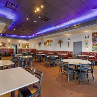 the interior of a mexican restaurant