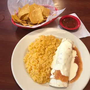 Burrito Lunch Special w/ Rice $7.99