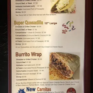 Menu: Weekly Specials