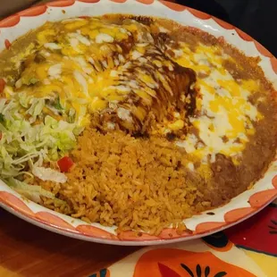  a plate of mexican food