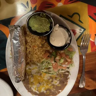  a plate of mexican food