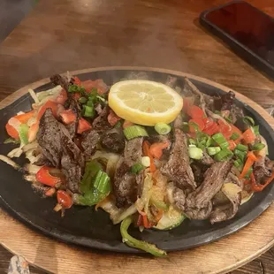 Steak fajitas