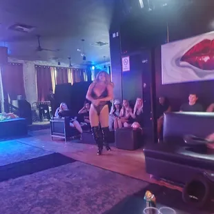 a woman in a tight dress