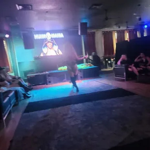 a man on stage