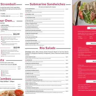 menu and prices