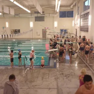 1/2 the kids that were here just finished their practices, so it's thinned out considerably, but remains quite busy...