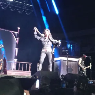 Alice Cooper and his snake