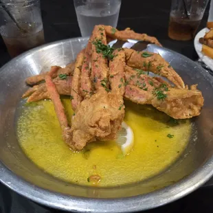 Fried crab, very good.