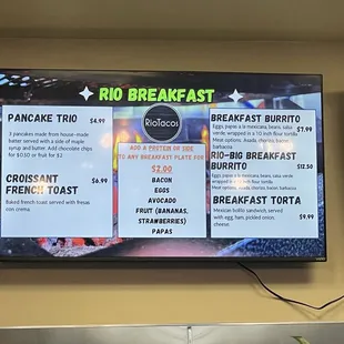 Breakfast Menu