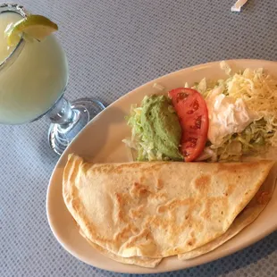Quesadilla Rellena,                                                        With your choice of beef or chicken