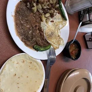 a plate of food on a table