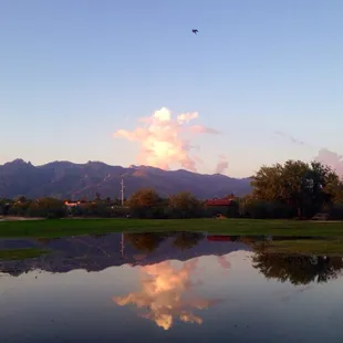 Usually just grass, but after a big monsoon rain Rio Vista also has a little lake.