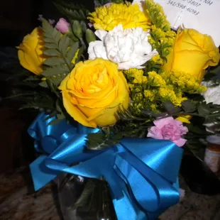 Actual flowers received,