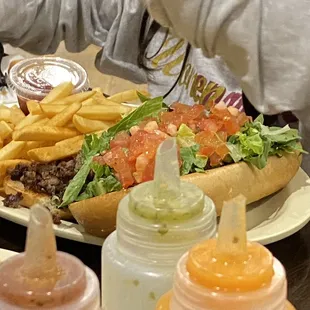 Steak torta and fries $15.50