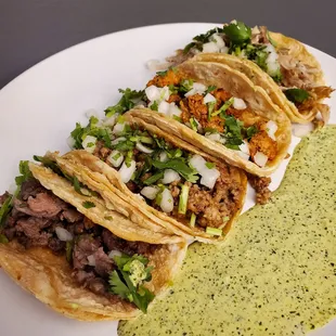 Tacos with Chimichuri Aoili.