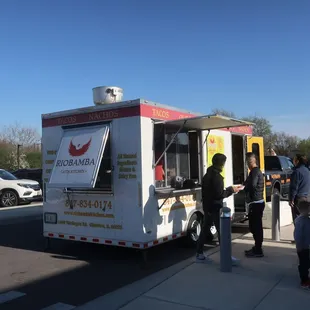 Food truck at a school fund raiser.