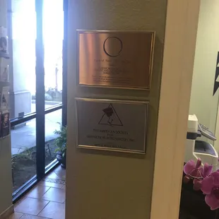 In her really nice office...