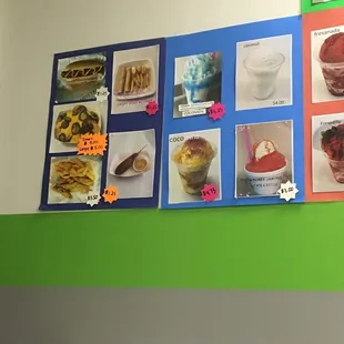 a variety of desserts