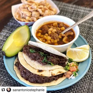 a plate of mexican food