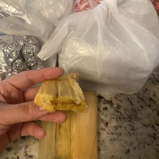 Beans w/ jalapeño tamale