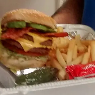 Double Rio's burger