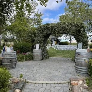 the entrance to the winery