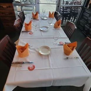 a table set for a meal