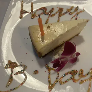 a piece of cheesecake on a plate