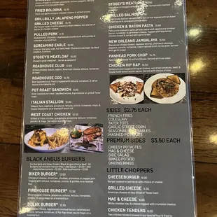 Dinner menu 1