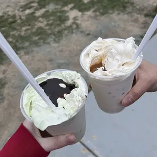 Grasshopper shake and Brooke shake ($7 each)