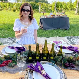 Winery glam picnic experience