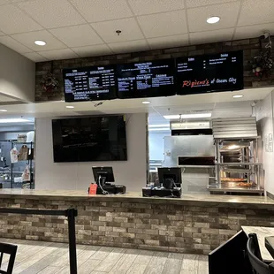 a view of the counter area