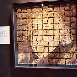 Einstein portrait made of toast