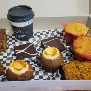 a variety of baked goods
