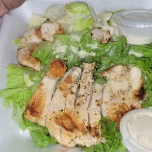 Chicken Caesar Salad to go. Awesome!