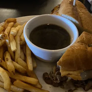 My favorite sandwich of all time! This one is called the chunky dunk. Best French dip sandwich I&apos;ve eaten!