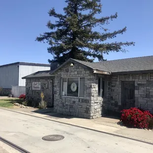 a building with a clock on the front of it