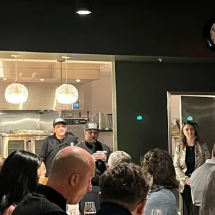 The woman on the right was telling us about the wine. She was so great