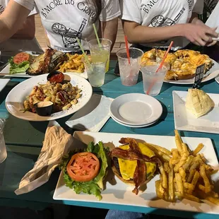 Burger and assorted other entrees