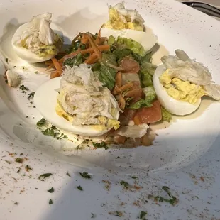 No seasoning AT ALL on the eggs but they seasoned the plate for some reason