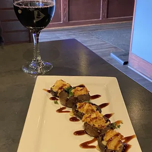 crab stuffed mushrooms!