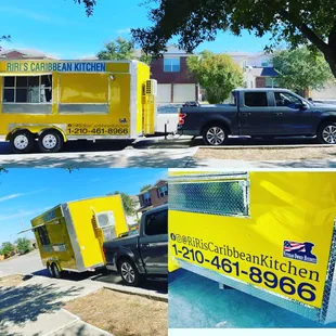 a truck parked in a parking lot