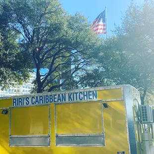 a yellow food truck