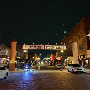 the entrance to fort worth stock yards
